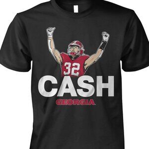 Georgia Football Shirt Cash Jones Tee Unisex Vintage Style
